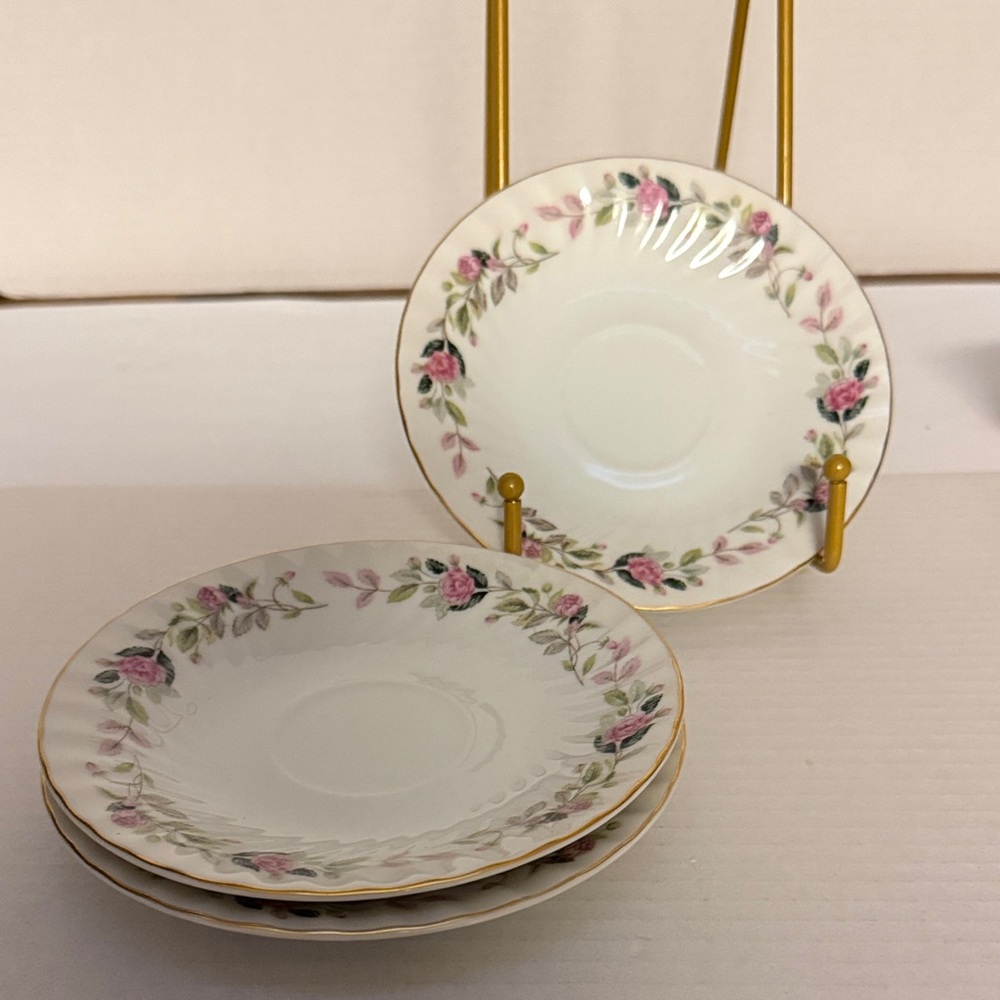 Vintage CREATIVE Fine China of Japan Regency Rose Saucer (3)